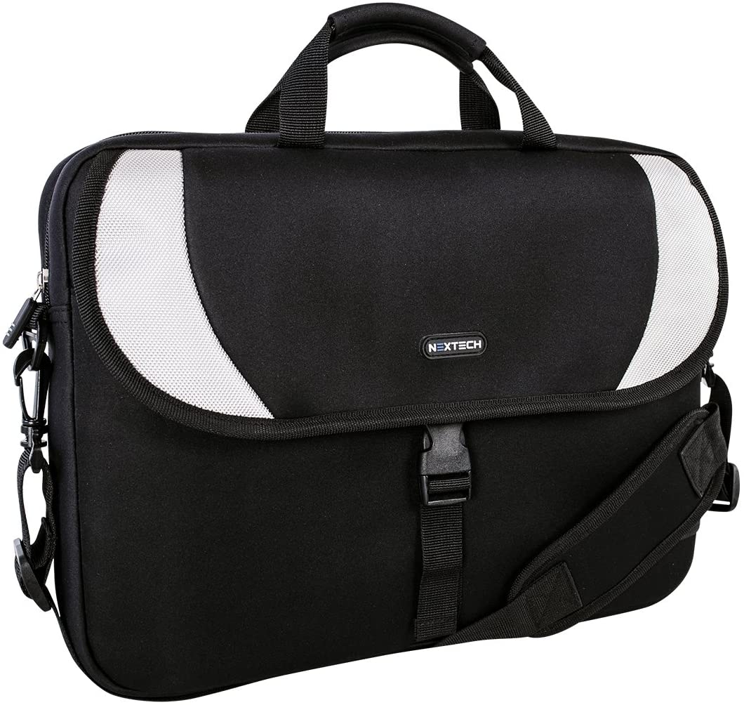 NEXTECH 15.6 Laptop Case with Front Flap White Black NXT1037 1982onlineshop